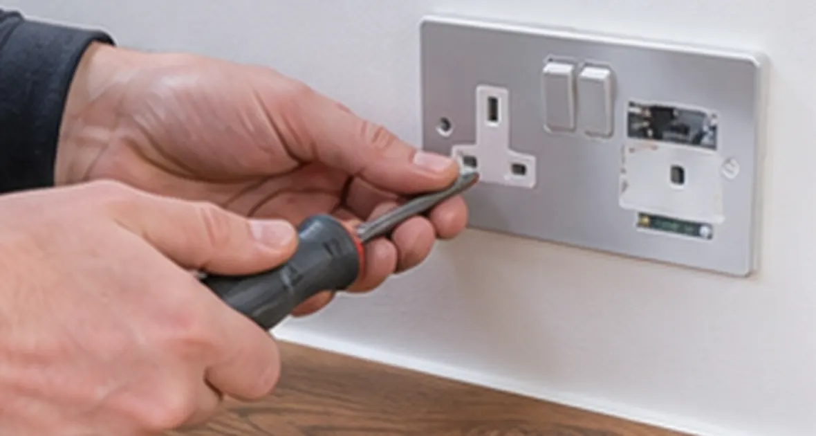 Illustrative socket, switch and lighting work